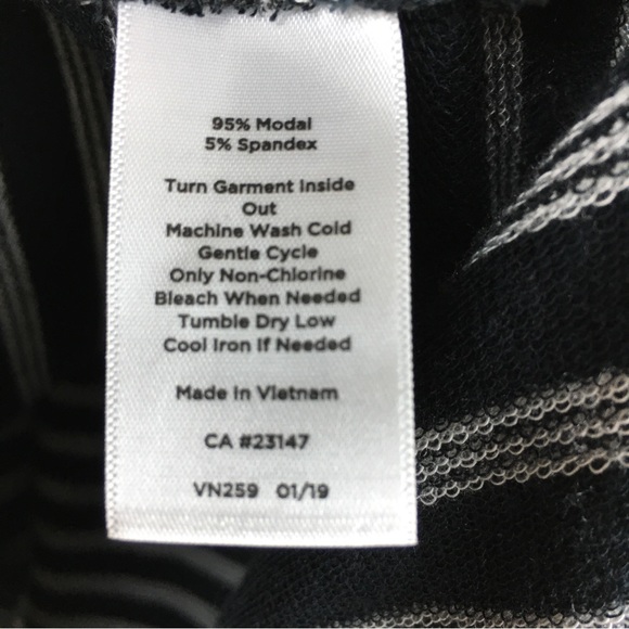 Talbots T by Talbots Women's Black/White Stripe Midi Skirt Size P - Picture 6 of 8